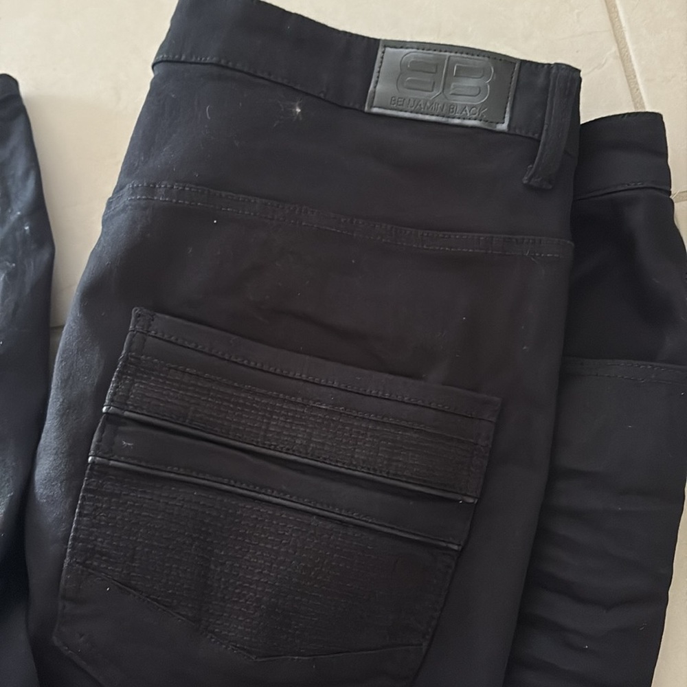 NWOT Benjamin black men’s jeans 46/30 714 - Picture 3 of 4